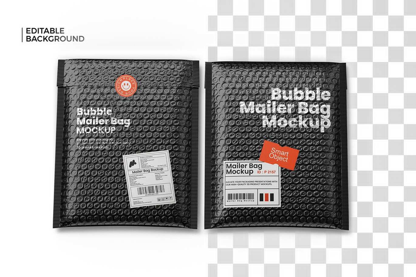 气泡膜快递信封邮寄袋展示样机 Bubble Mailer Bag Mockup插图6 气泡膜快递信封邮寄袋展示样机 Bubble Mailer Bag Mockup