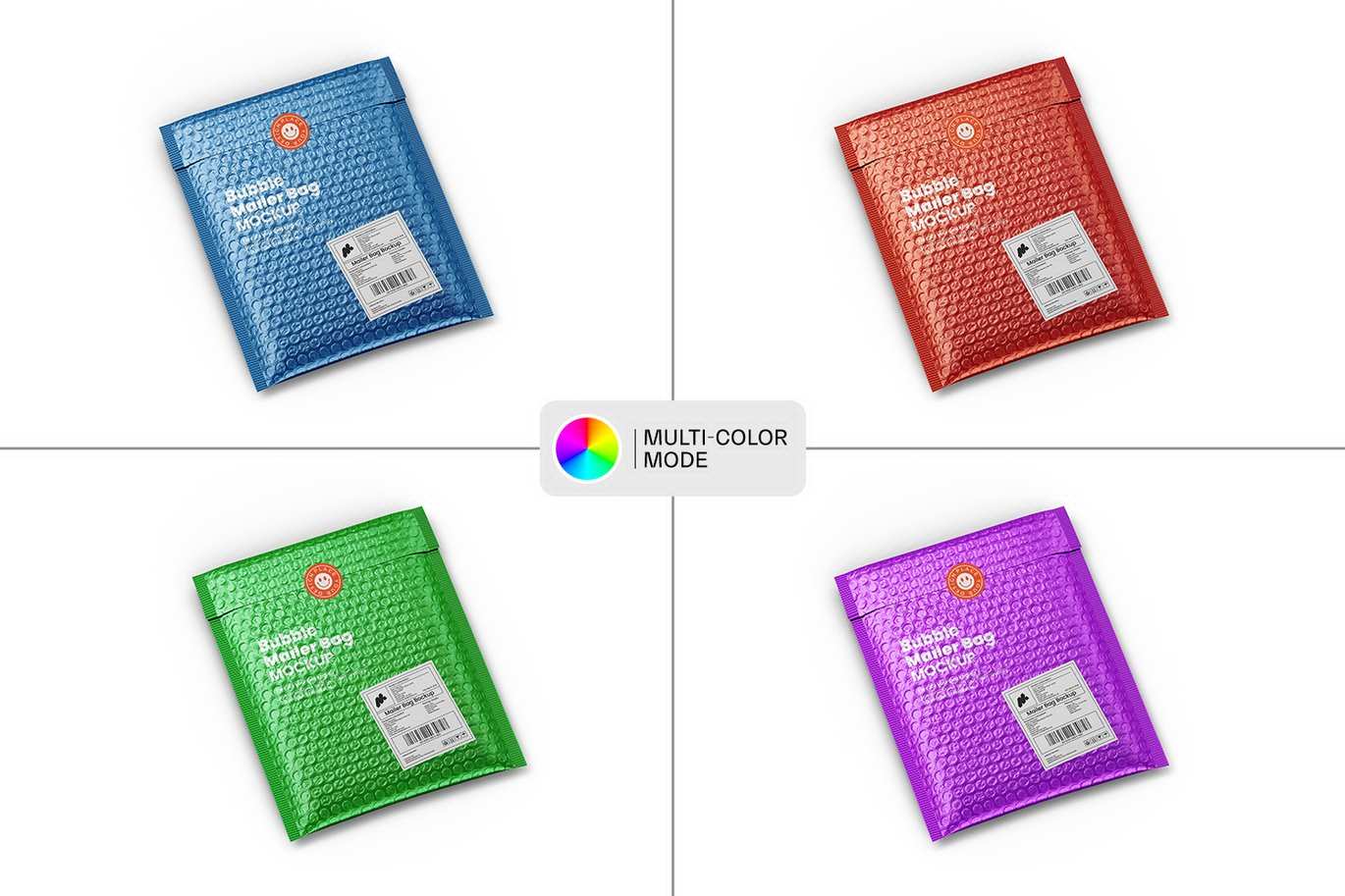 气泡膜快递信封邮寄袋展示样机 Bubble Mailer Bag Mockup插图7 气泡膜快递信封邮寄袋展示样机 Bubble Mailer Bag Mockup