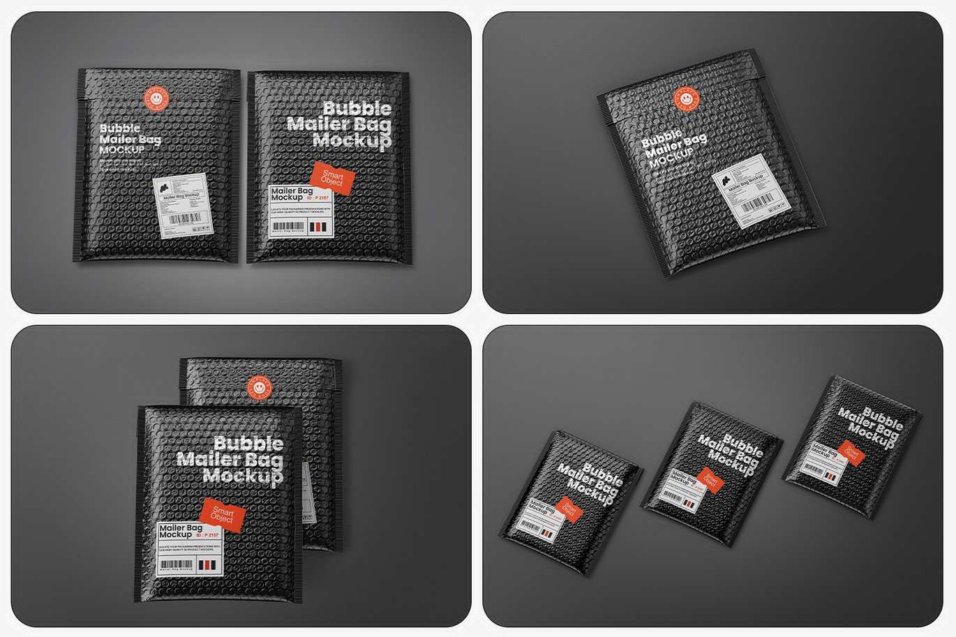气泡膜快递信封邮寄袋展示样机 Bubble Mailer Bag Mockup插图14 气泡膜快递信封邮寄袋展示样机 Bubble Mailer Bag Mockup