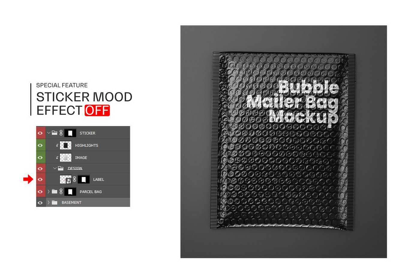 气泡膜快递信封邮寄袋展示样机 Bubble Mailer Bag Mockup插图13 气泡膜快递信封邮寄袋展示样机 Bubble Mailer Bag Mockup