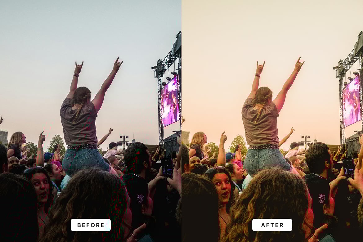音乐节氛围Lightroom预设 Music Festival Lightroom Presets插图1 音乐节氛围Lightroom预设 Music Festival Lightroom Presets