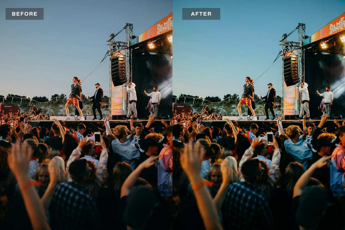 音乐节氛围照片调色Lightroom预设 Music Festival Lightroom Presets插图2 音乐节氛围照片调色Lightroom预设 Music Festival Lightroom Presets