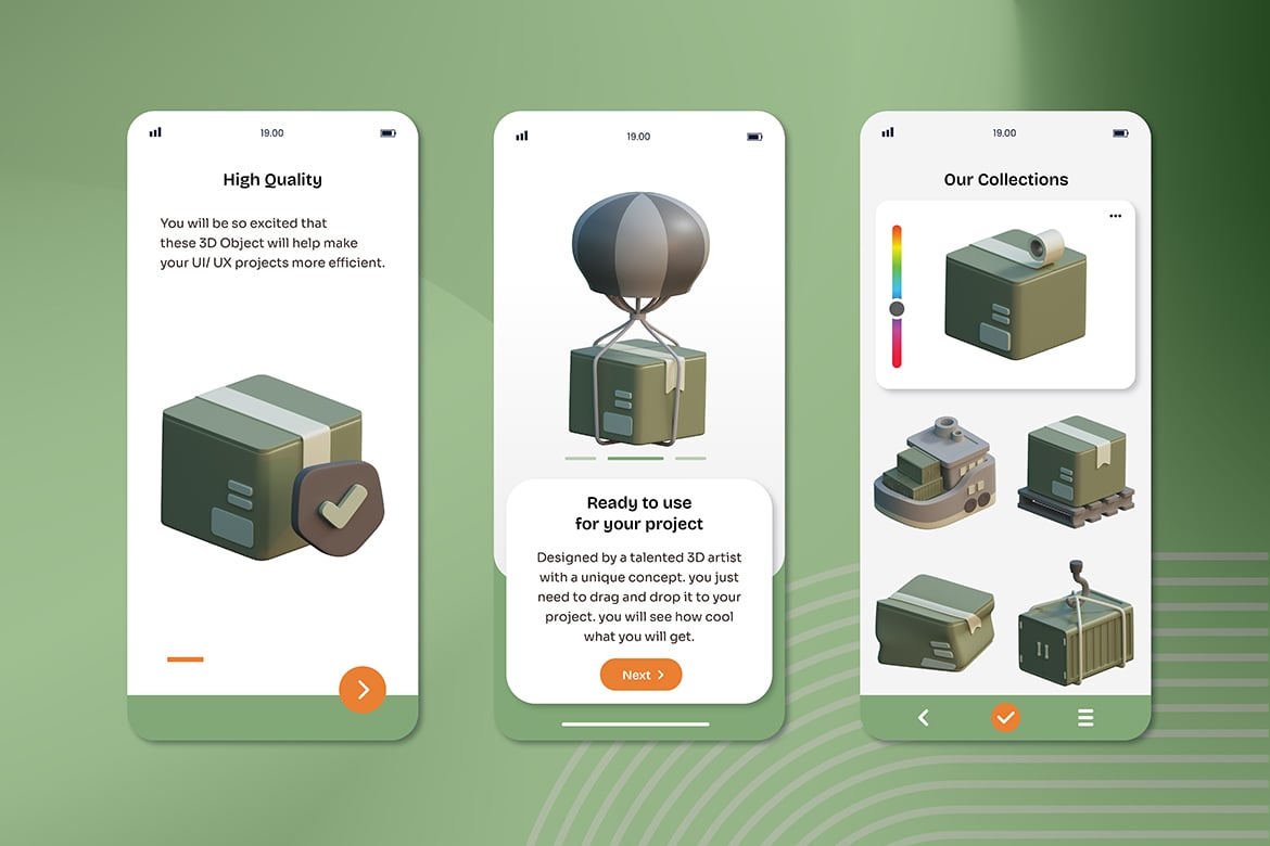 物流运输3D物体素材 Shipping Delivery 3D Objects插图4