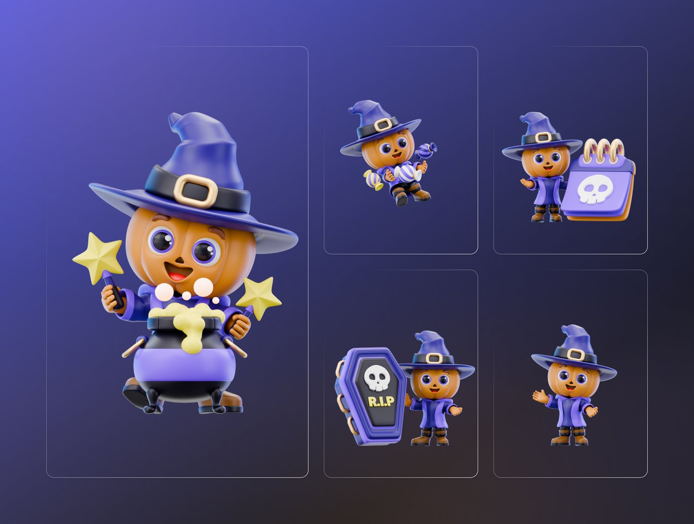 万圣节角色3D插画素材包 Halloween Character 3D Illustration Pack插图1 万圣节角色3D插画素材包 Halloween Character 3D Illustration Pack