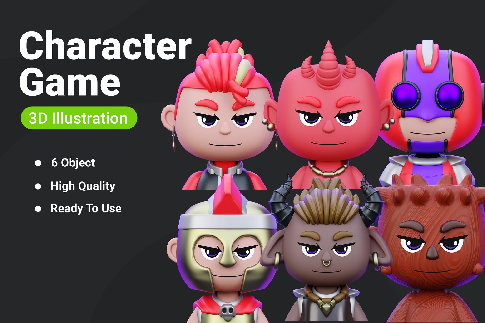角色扮演主题3D插画物件集合 Character Game 3D Illustration插图 角色扮演主题3D插画物件集合 Character Game 3D Illustration
