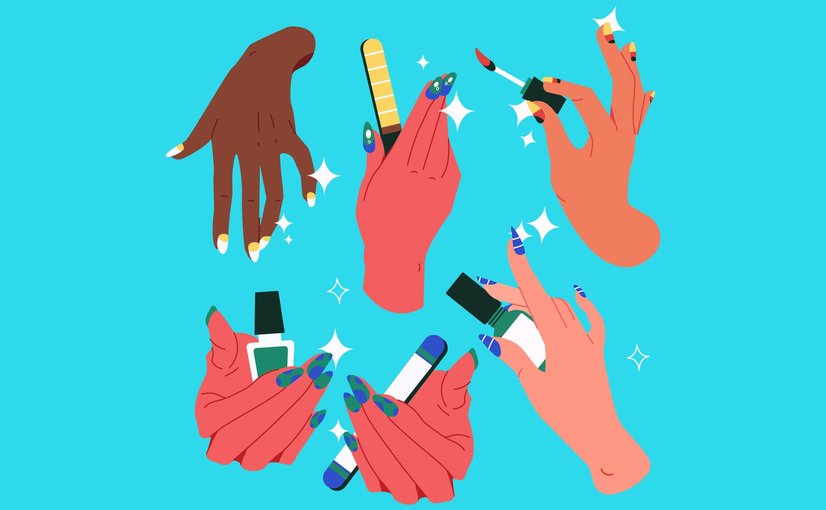 美甲护理主题插画素材集 Nail Care Asset Illustration