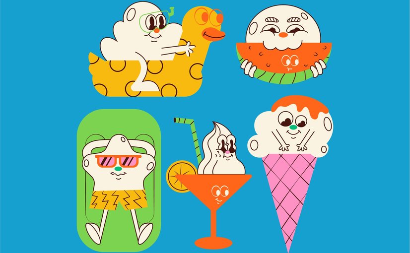 夏日主题角色插画素材 Summer Character Asset Illustration