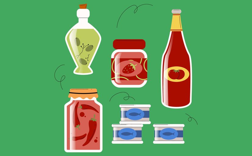 食品储藏室主题物件插画 Pantry Asset Illustration