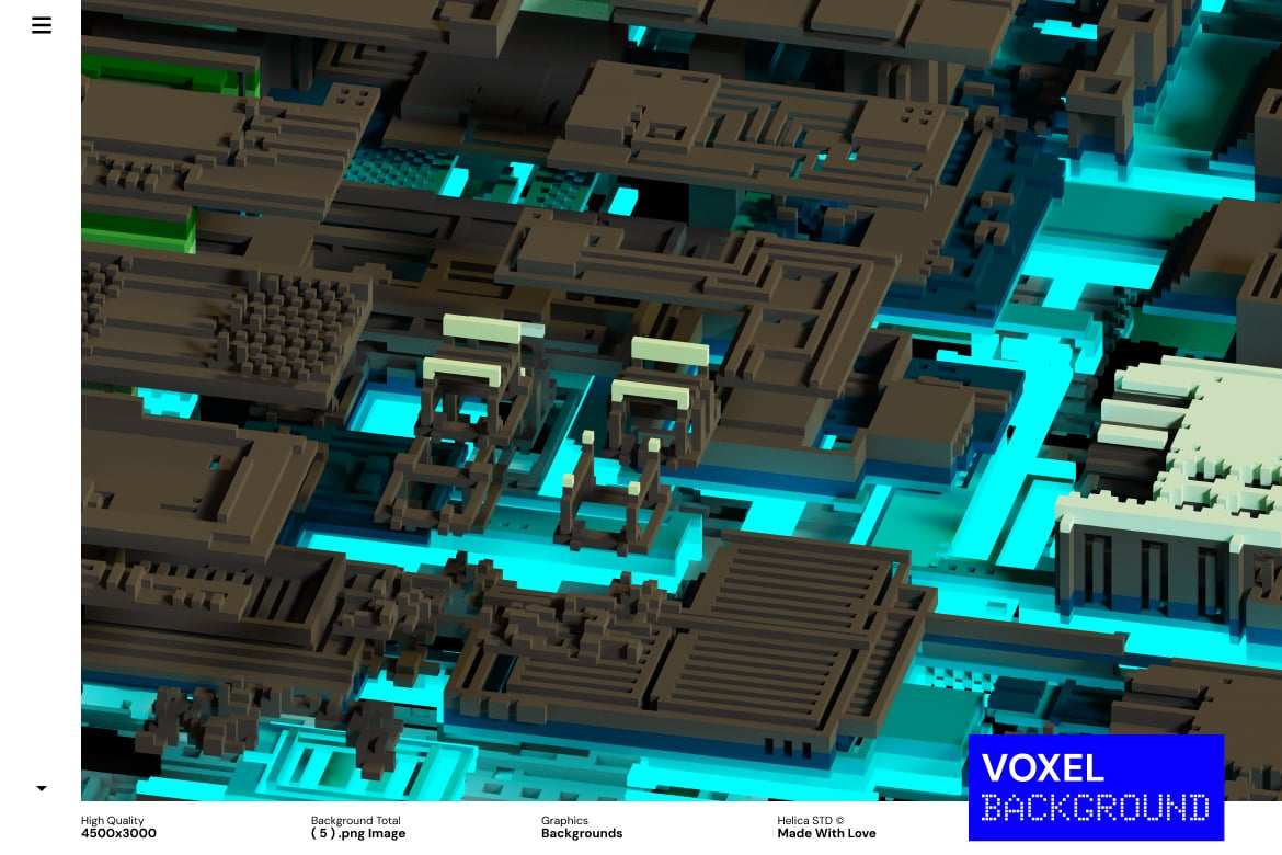 暗黑风格3D像素块环境背景 3D Blocks Voxel Dark Ambient Backgrounds ft. block插图1 暗黑风格3D像素块环境背景 3D Blocks Voxel Dark Ambient Backgrounds ft. block