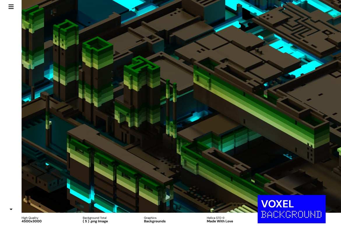 暗黑风格3D像素块环境背景 3D Blocks Voxel Dark Ambient Backgrounds ft. block插图5 暗黑风格3D像素块环境背景 3D Blocks Voxel Dark Ambient Backgrounds ft. block