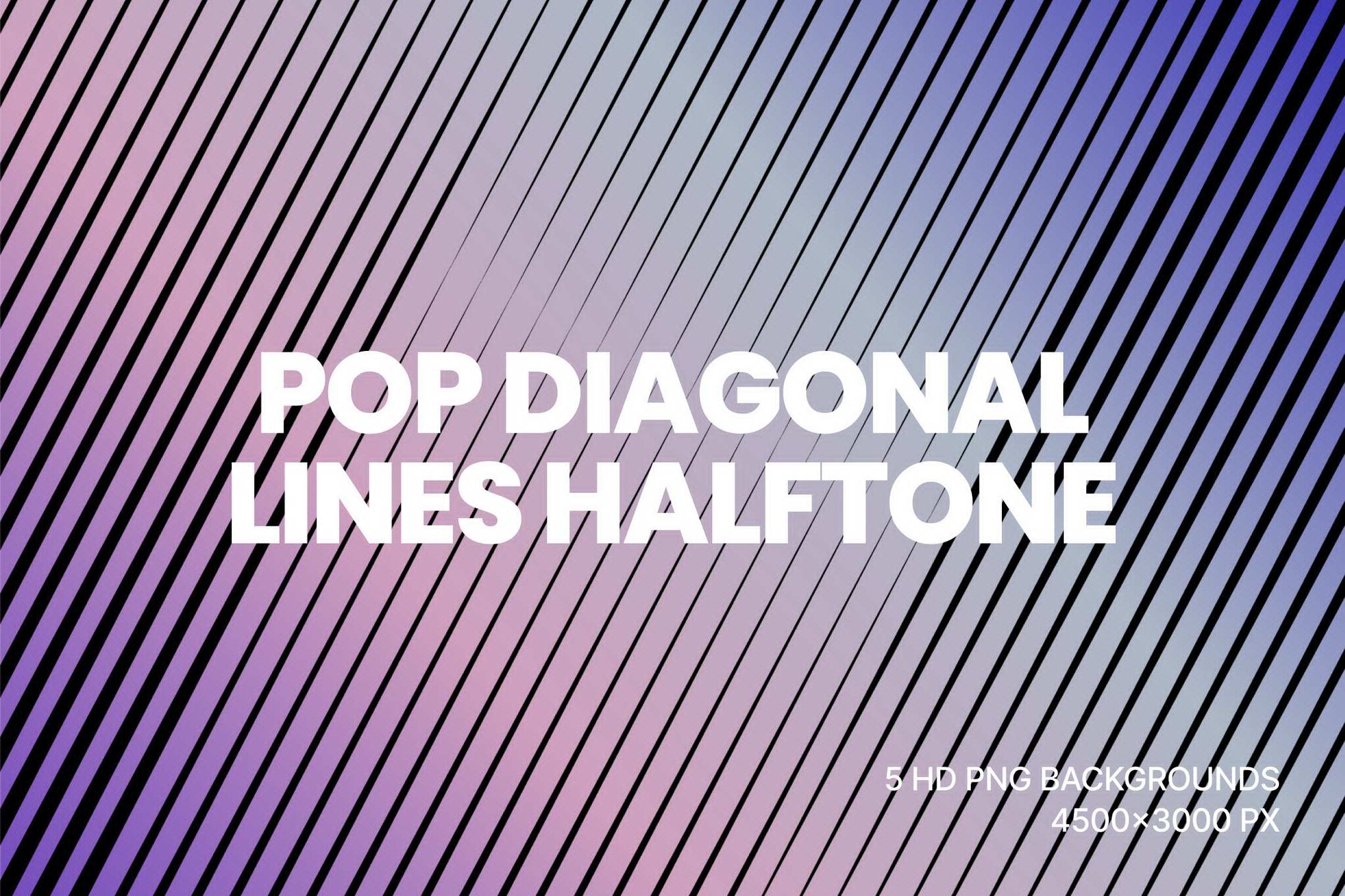 流行对角线半调条纹背景 Pop Diagonal Lines Halftone Backgrounds ft