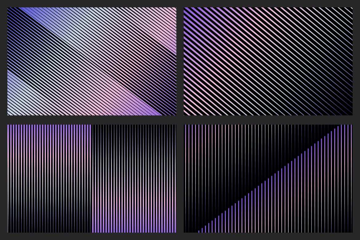 流行对角线半调条纹背景 Pop Diagonal Lines Halftone Backgrounds ft