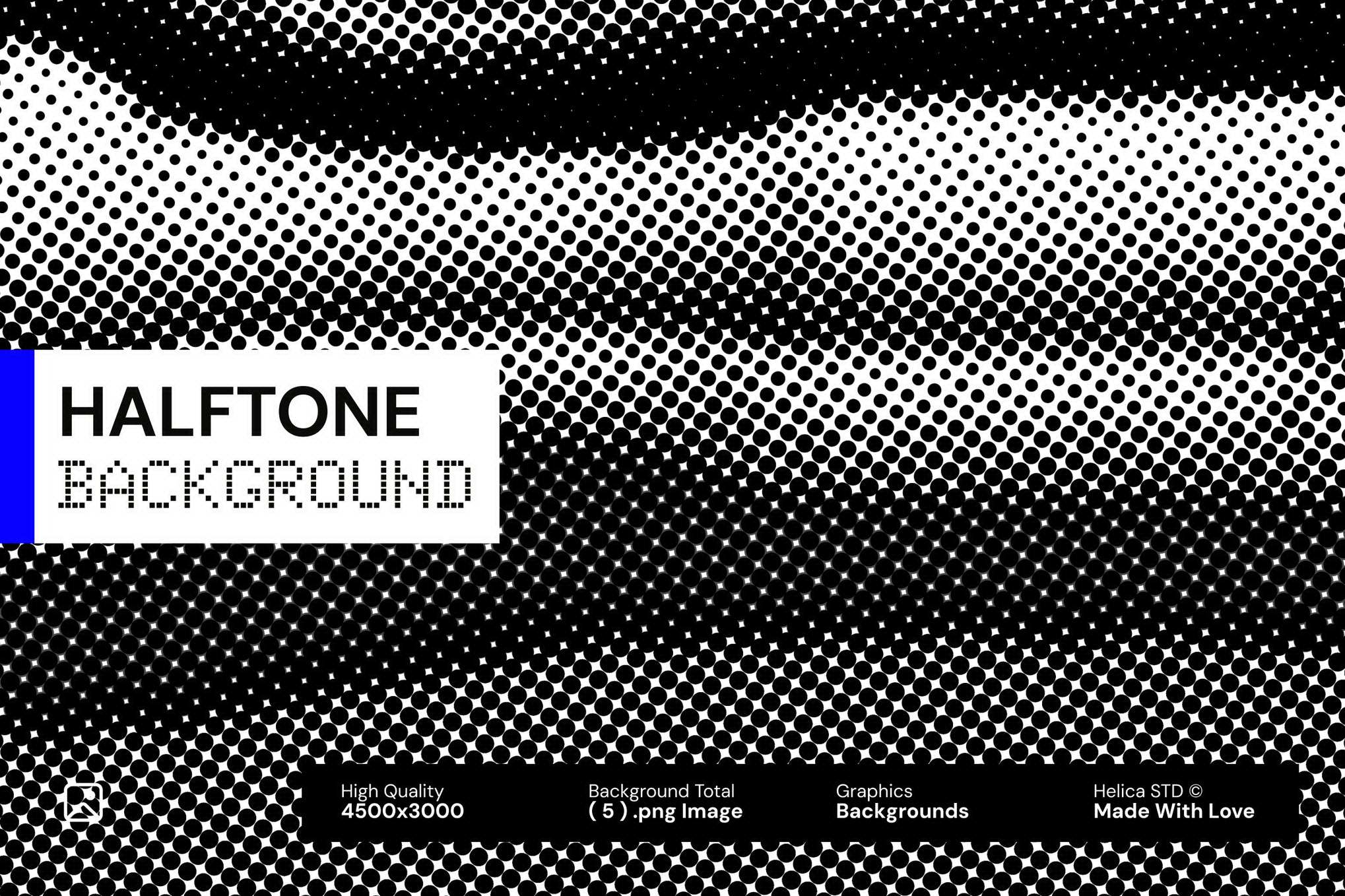 单色半调网点背景素材 第一卷 Monochrome Halftone Dot插图 单色半调网点背景素材 第一卷 Monochrome Halftone Dot