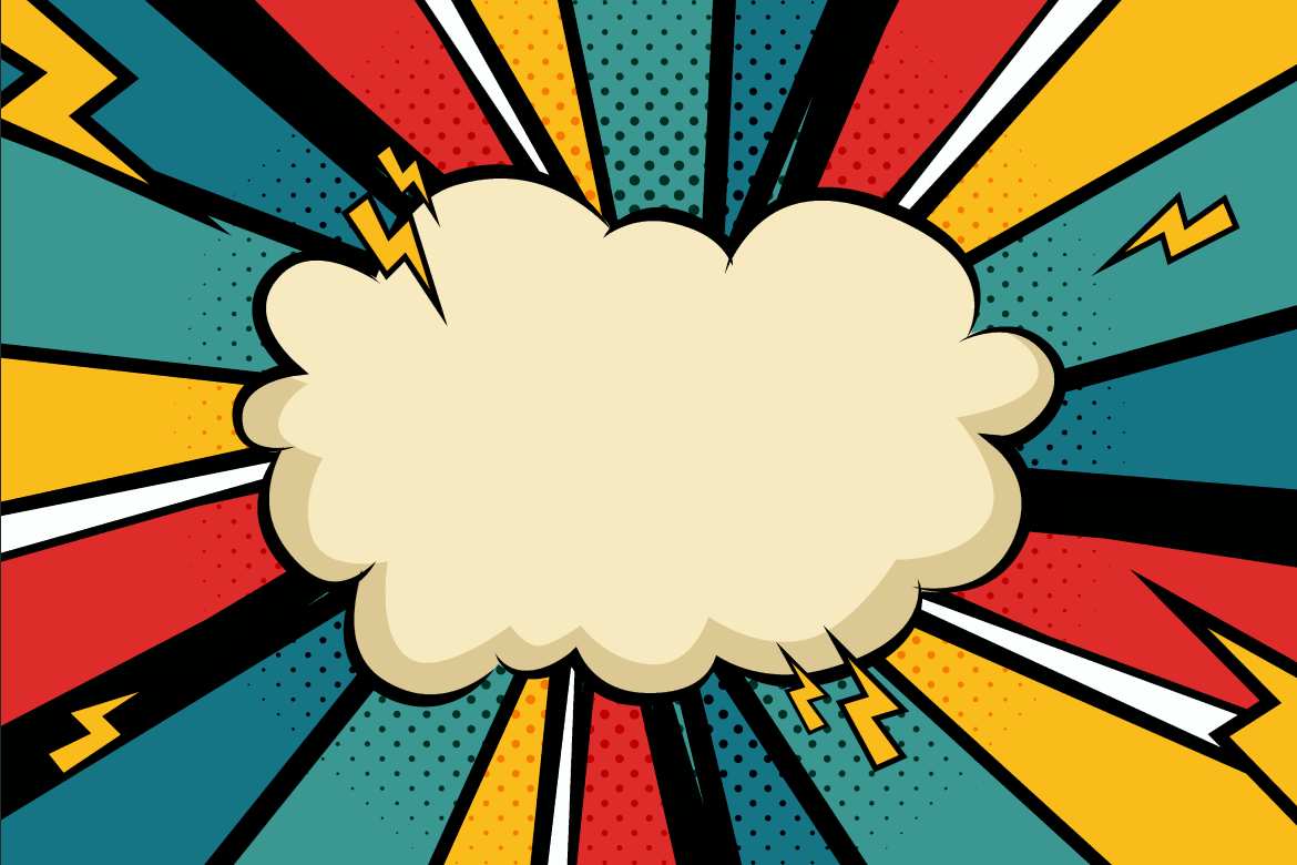 复古漫画爆炸效果背景 Retro Comic Blasts_ Backgrounds ft