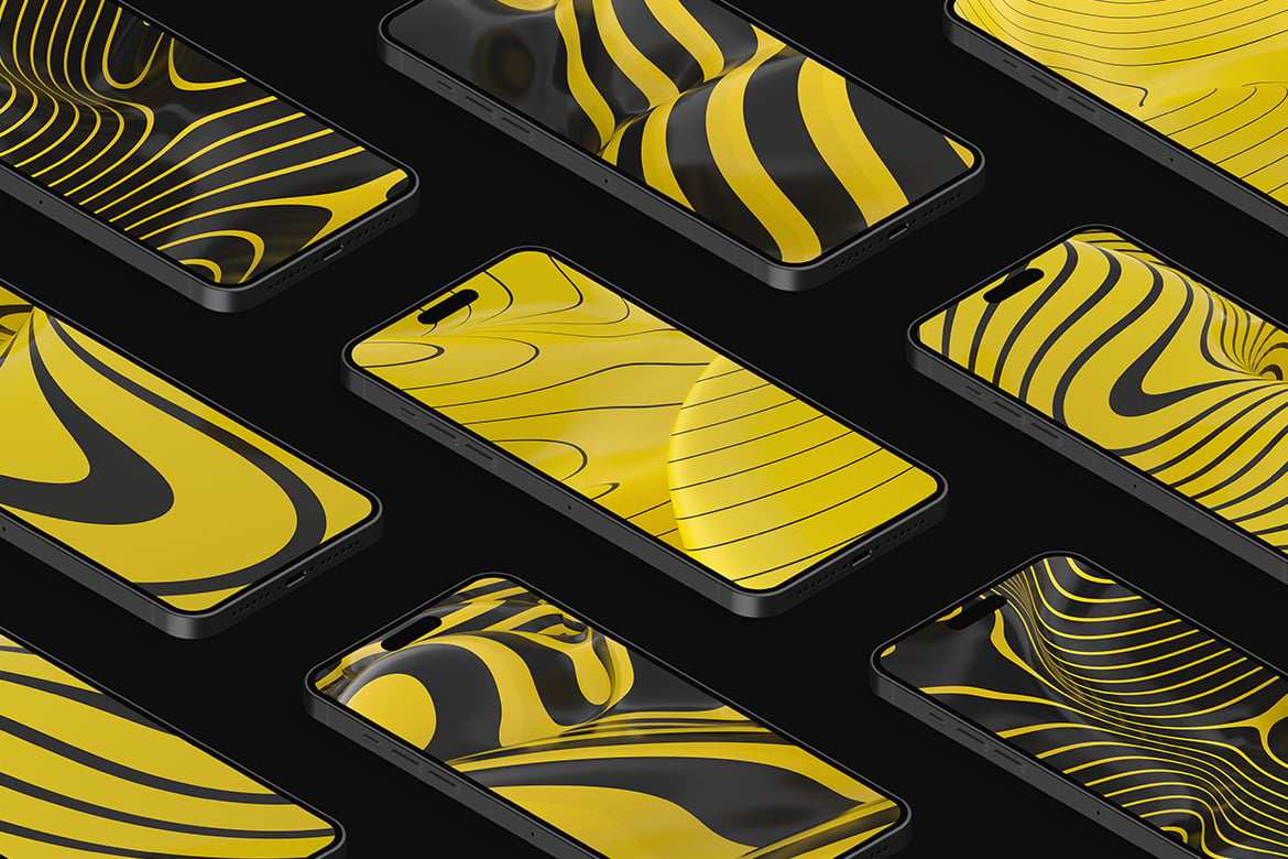 液态光泽条纹黄黑3D背景 Liquid Glossy Striped Yellow-Black 3D Backgrounds插图9 液态光泽条纹黄黑3D背景 Liquid Glossy Striped Yellow-Black 3D Backgrounds