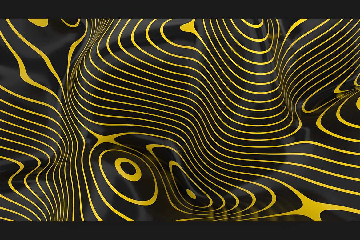 液态光泽条纹黄黑3D背景 Liquid Glossy Striped Yellow-Black 3D Backgrounds插图4 液态光泽条纹黄黑3D背景 Liquid Glossy Striped Yellow-Black 3D Backgrounds