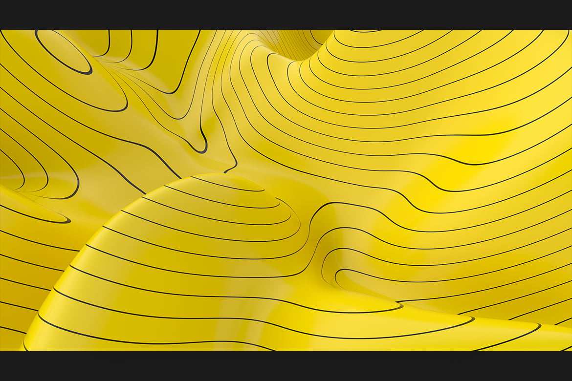 液态光泽条纹黄黑3D背景 Liquid Glossy Striped Yellow-Black 3D Backgrounds插图6 液态光泽条纹黄黑3D背景 Liquid Glossy Striped Yellow-Black 3D Backgrounds