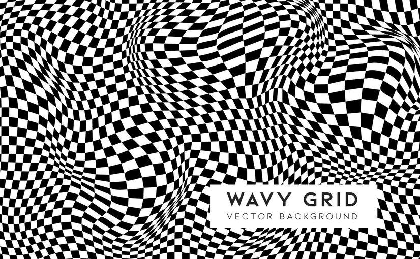 波浪网格矢量背景素材 Wavy Grid_ Backgrounds ft.