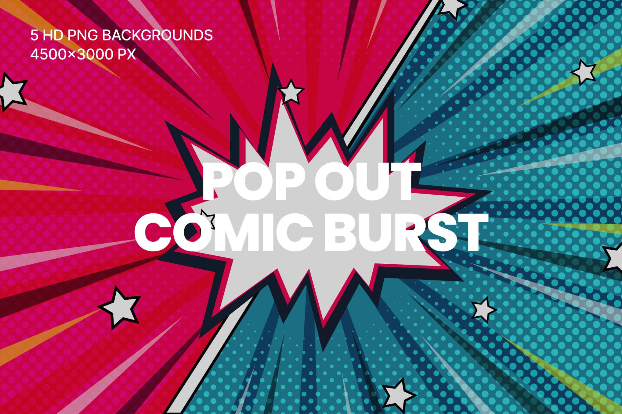 弹出式漫画爆炸效果背景 Pop-Out Comic Burst Backgrounds ft插图 弹出式漫画爆炸效果背景 Pop-Out Comic Burst Backgrounds ft
