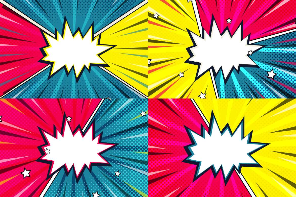 弹出式漫画爆炸效果背景 Pop-Out Comic Burst Backgrounds ft插图1 弹出式漫画爆炸效果背景 Pop-Out Comic Burst Backgrounds ft