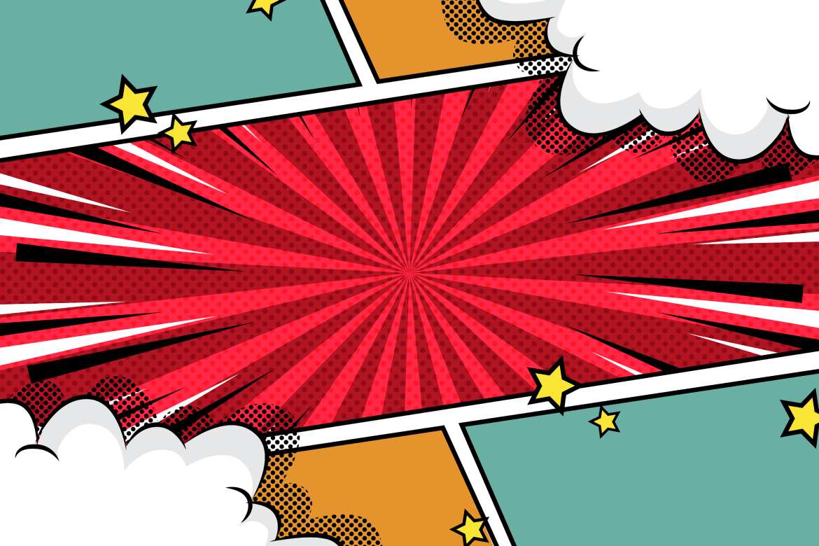 动态漫画格背景素材 Dynamic Comic Frame & Bubble Panel插图1 动态漫画格背景素材 Dynamic Comic Frame & Bubble Panel