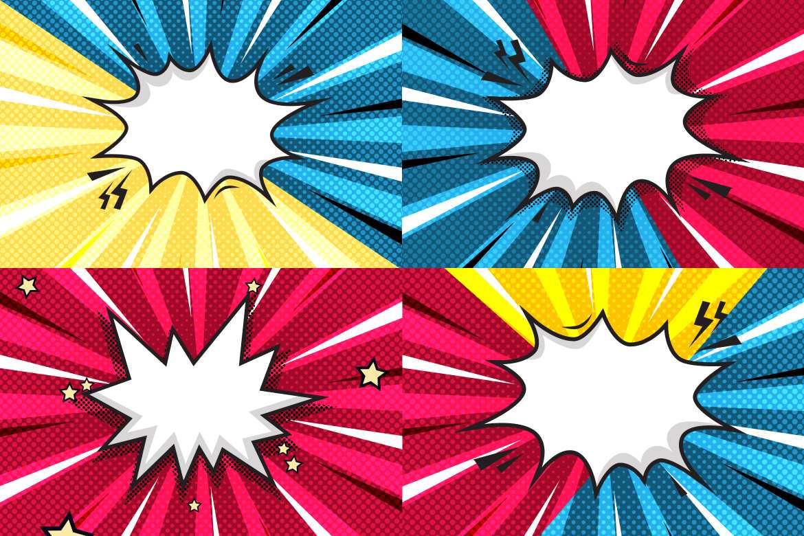 波普漫画卡通背景 Pop Art Comic Background插图1 波普漫画卡通背景 Pop Art Comic Background