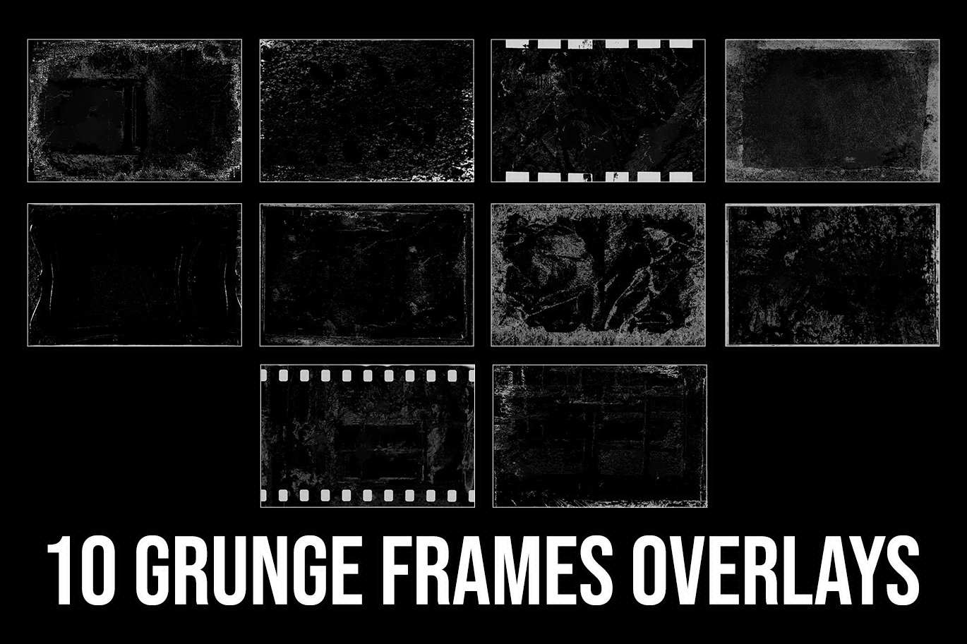 12款 grunge 相框叠层素材 Grunge Frame Overlays插图1 12款 grunge 相框叠层素材 Grunge Frame Overlays