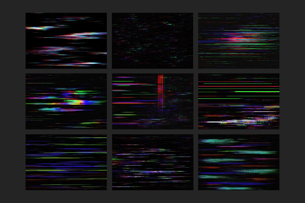 故障流光叠层背景素材包 Glitch Stream Overlay插图1 故障流光叠层背景素材包 Glitch Stream Overlay
