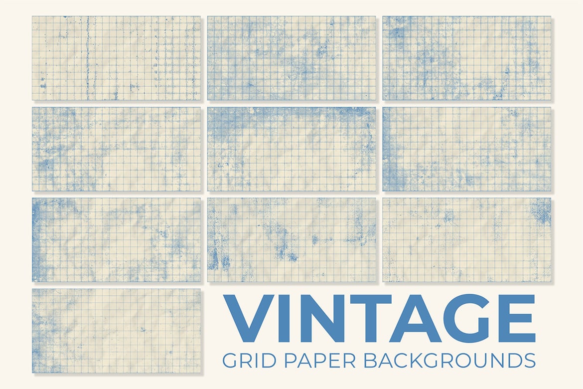 10款复古网格纸质背景 10 Vintage Grid Papers插图2 10款复古网格纸质背景 10 Vintage Grid Papers