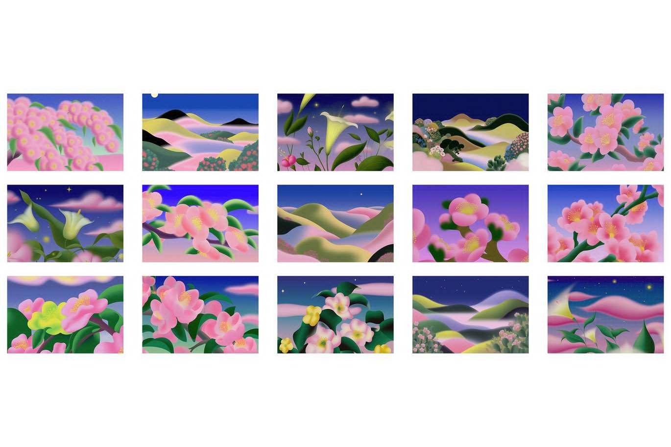 15款梦幻半色调花卉背景 Dreamy Halftone Floral Background插图2 15款梦幻半色调花卉背景 Dreamy Halftone Floral Background