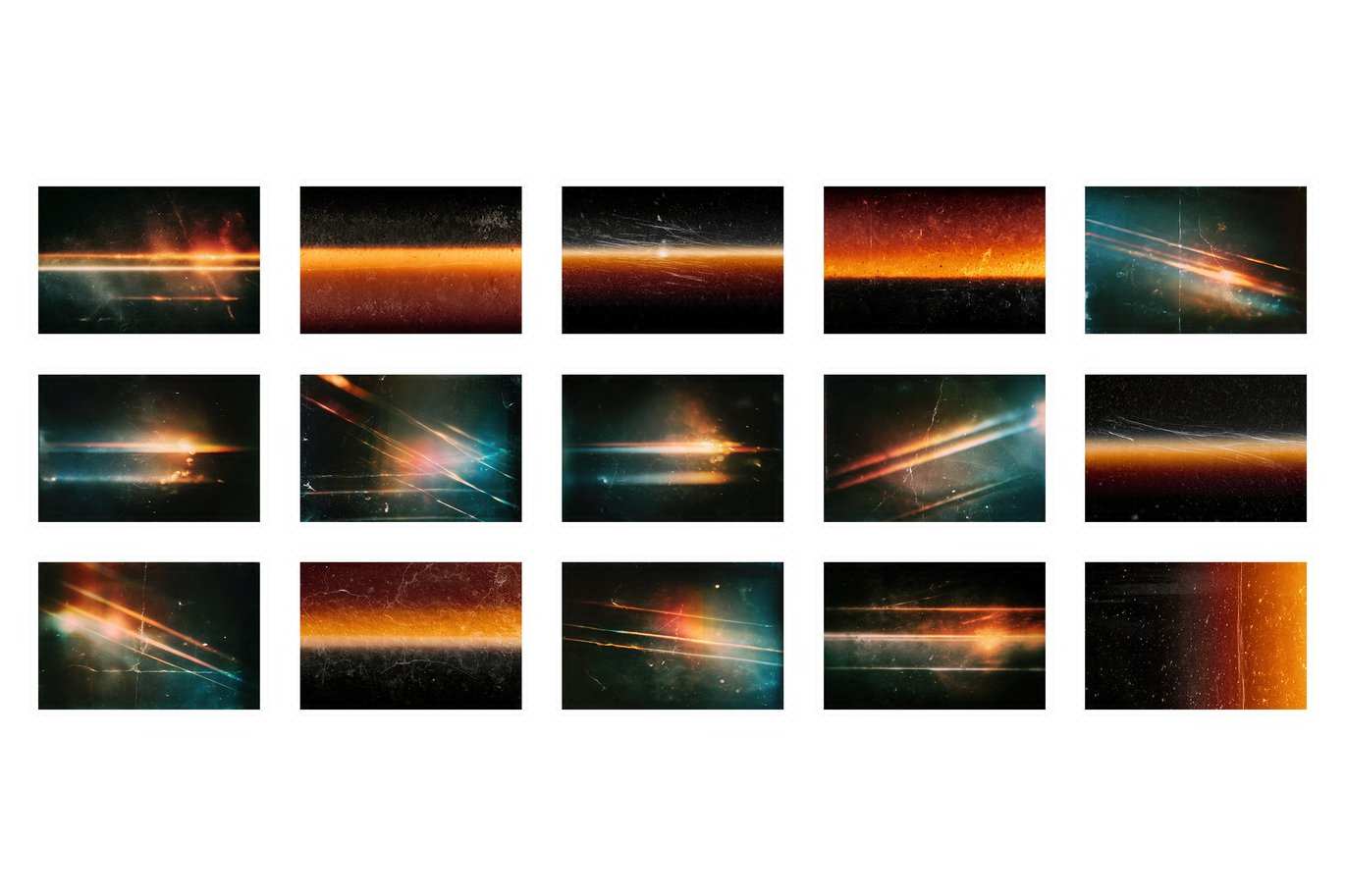 15款炫光刮痕胶片叠加层素材 Radiant Scratched Film Overlays插图2 15款炫光刮痕胶片叠加层素材 Radiant Scratched Film Overlays