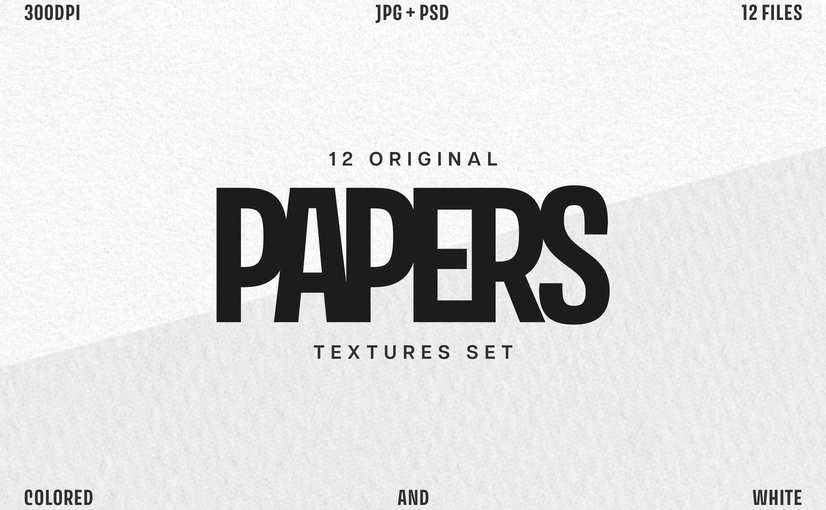 12款细腻纸张纹理素材包 Subtle Paper Textures Collection