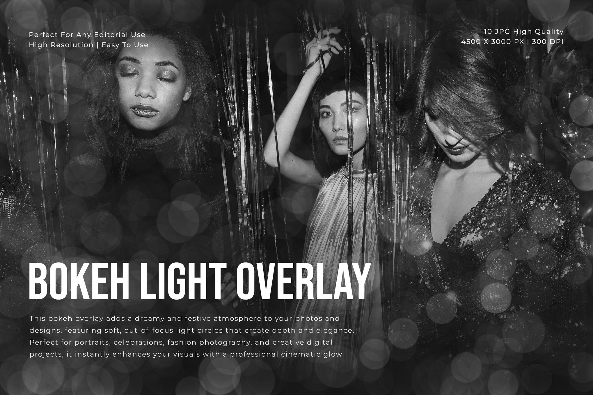 10款光斑散景叠加图层素材 Bokeh Light Overlay