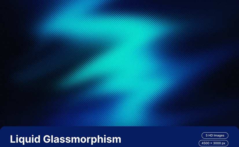 5款液态玻璃拟态背景 Liquid Glassmorphism Background