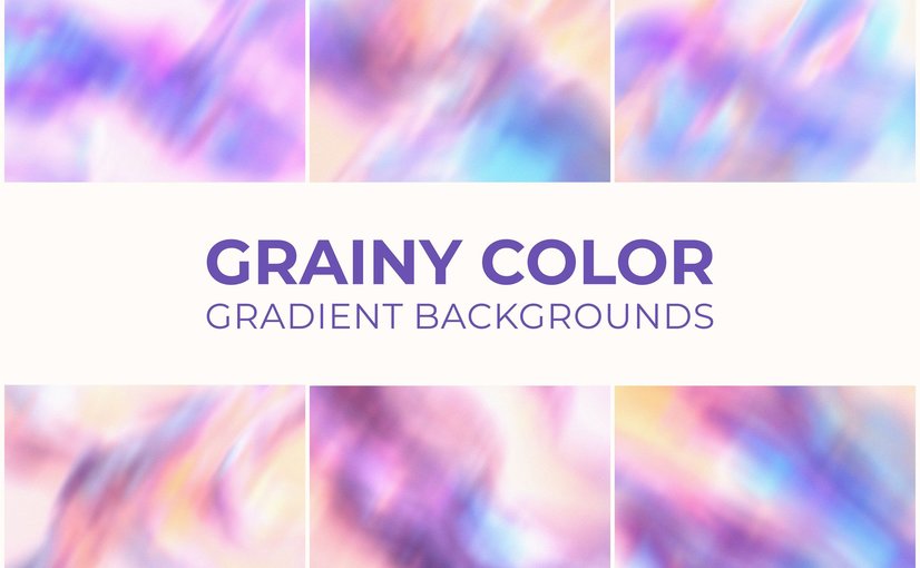 10款颗粒感彩色渐变背景 10 Grainy Color Gradient Backgrounds