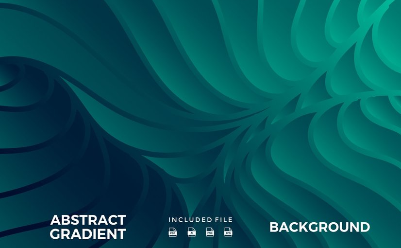 绿色层次抽象渐变背景 Green Layered Abstract Gradient Background