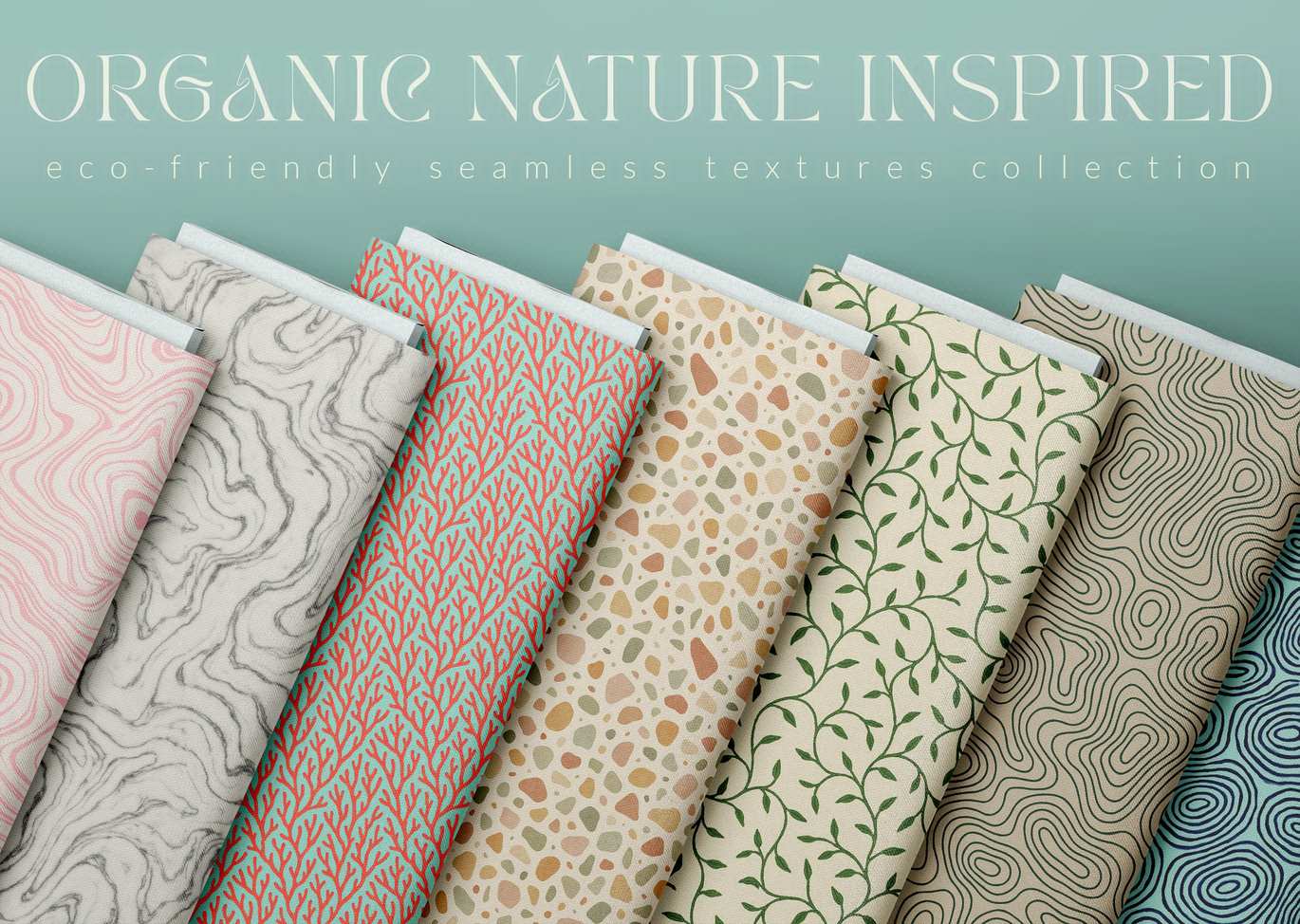 12款生态流动自然有机无缝图案 Eco Flow 12 Natural Organic Seamless Patterns插图3 12款生态流动自然有机无缝图案 Eco Flow 12 Natural Organic Seamless Patterns
