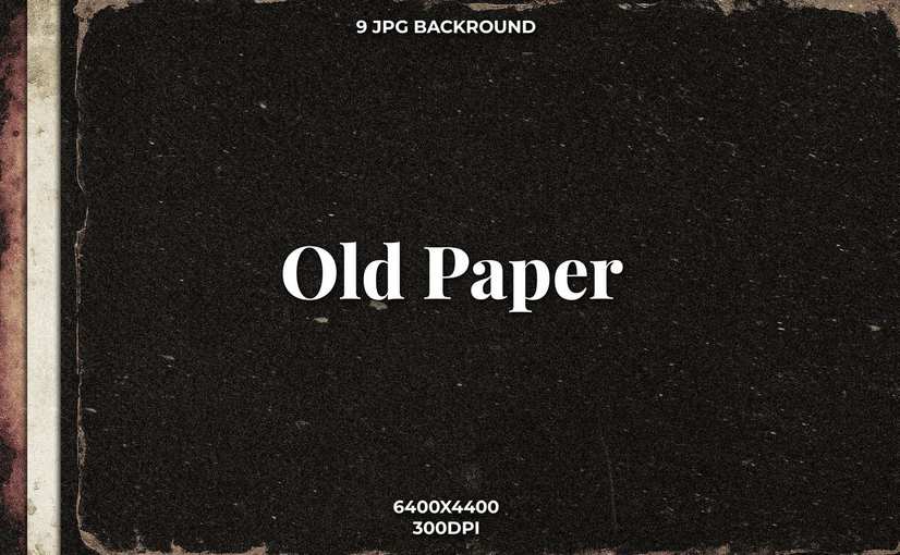 9款复古纸张纹理背景素材 Vintage Paper Textures Backgrounds