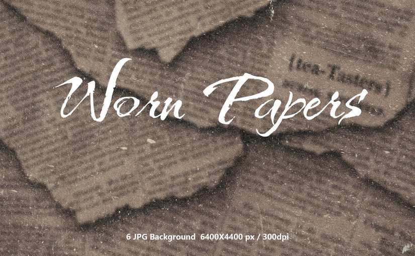 6款复古做旧纸张背景素材 Vintage Aged Paper Backgrounds