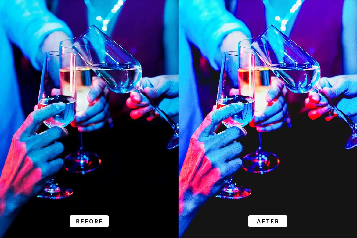 夜晚派对聚会照片调色LR预设 Night Party Lightroom Presets插图1 夜晚派对聚会照片调色LR预设 Night Party Lightroom Presets