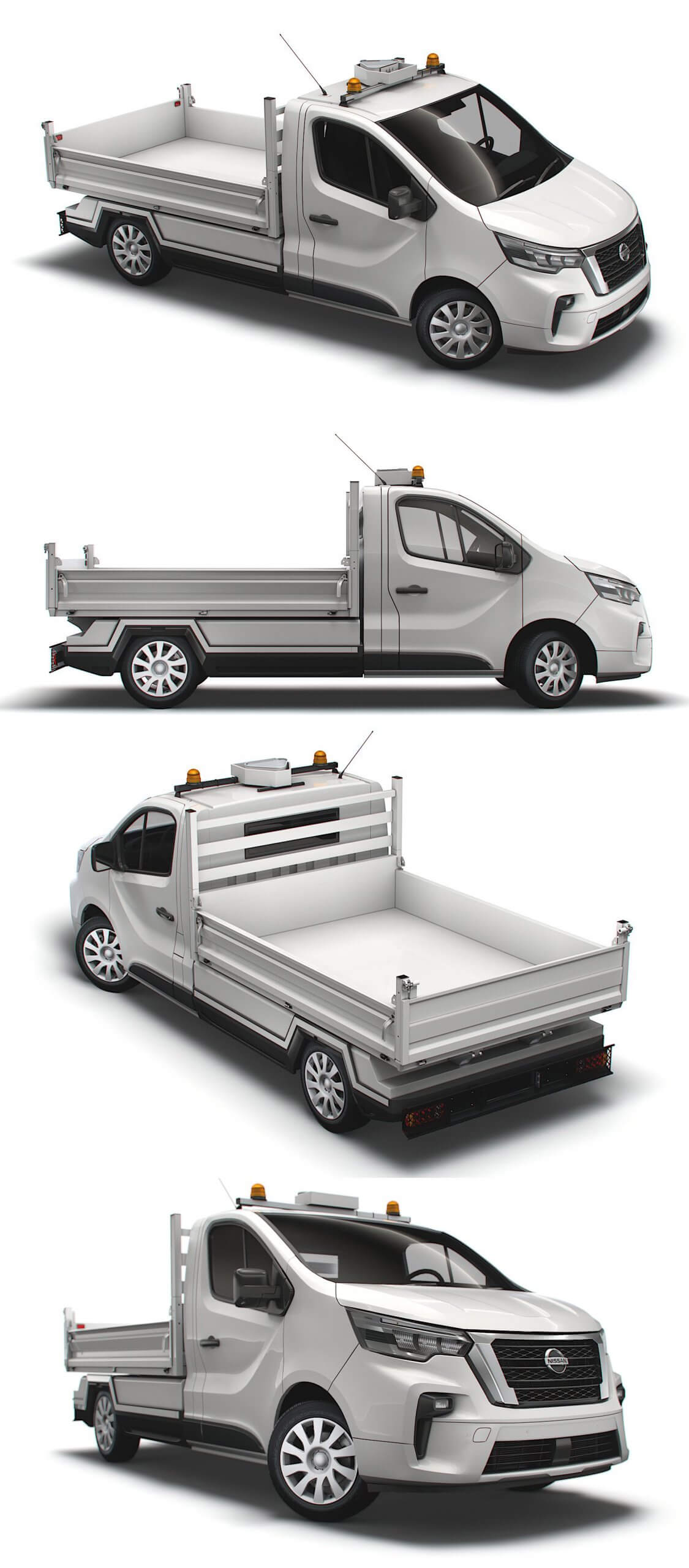 自卸卡车3D模型 Nissan NV300 Tipper 3D Model插图