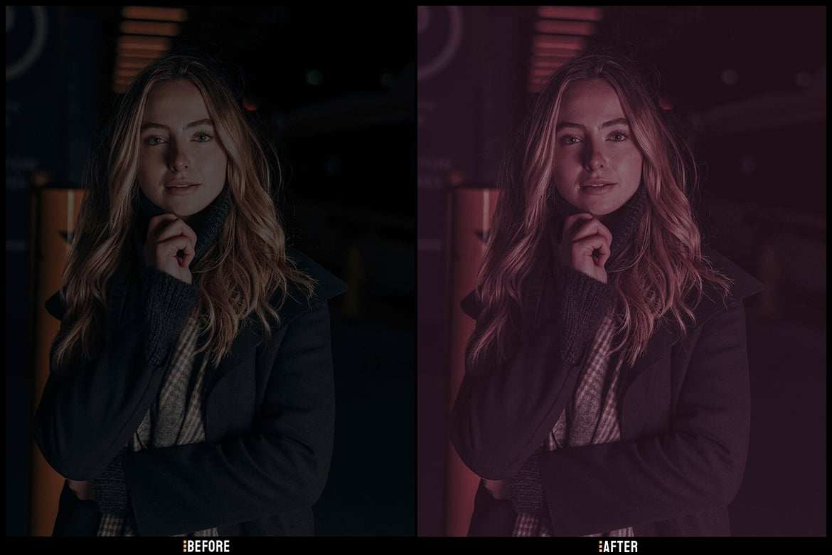 午夜玫瑰色调Lightroom预设 Midnight Rose Lightroom Presets Desktop and Mobile
