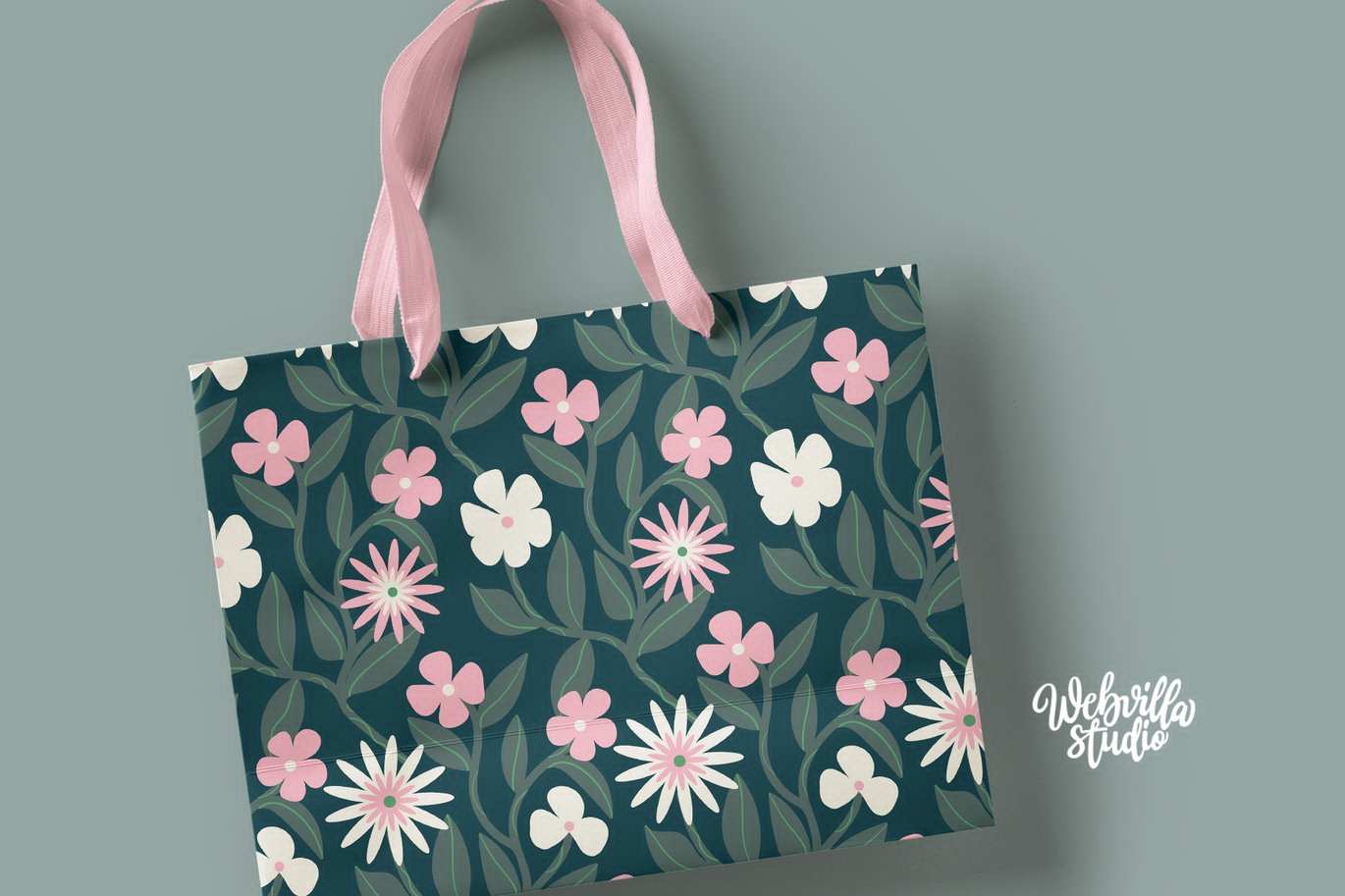 墨绿色绽放花卉矢量图案 Dark Green Bloom Vector Pattern Background插图1 墨绿色绽放花卉矢量图案 Dark Green Bloom Vector Pattern Background