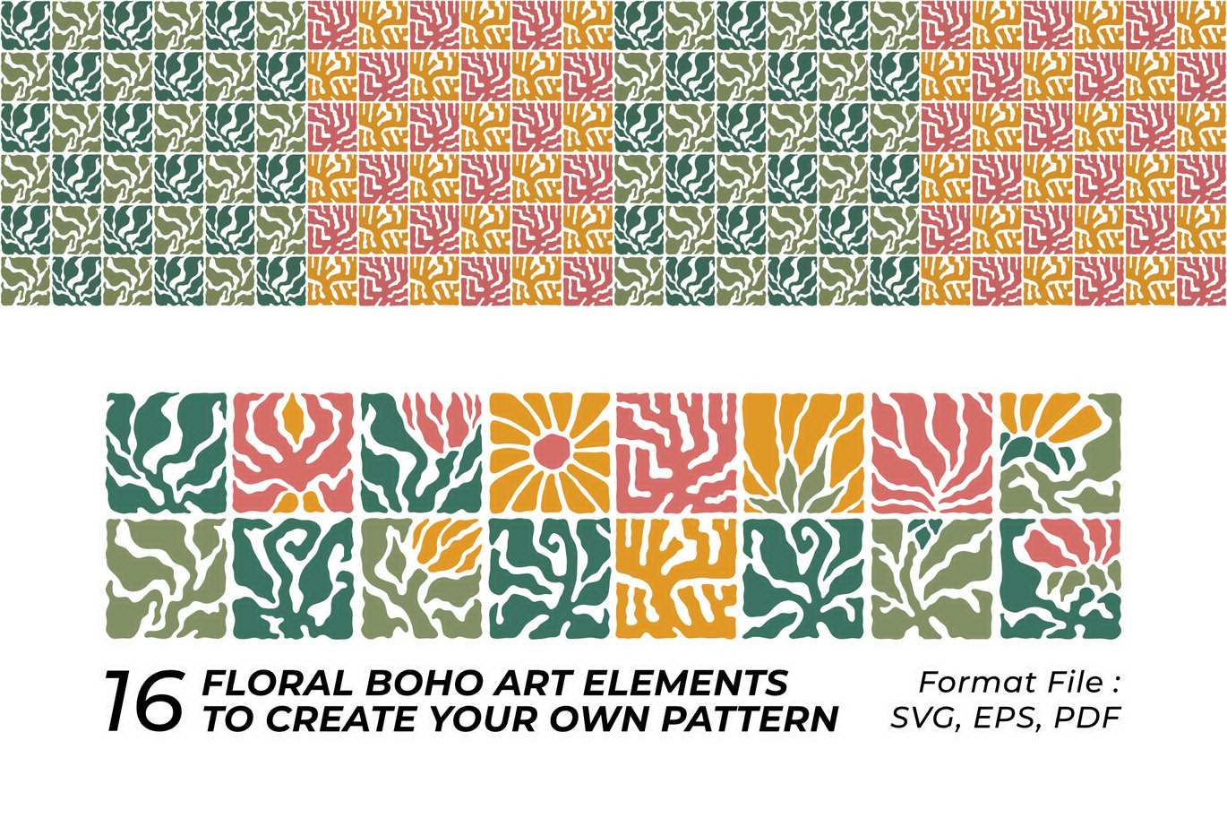 波西米亚风花卉艺术图案 Floral Boho Arts Pattern Background Textures插图1 波西米亚风花卉艺术图案 Floral Boho Arts Pattern Background Textures