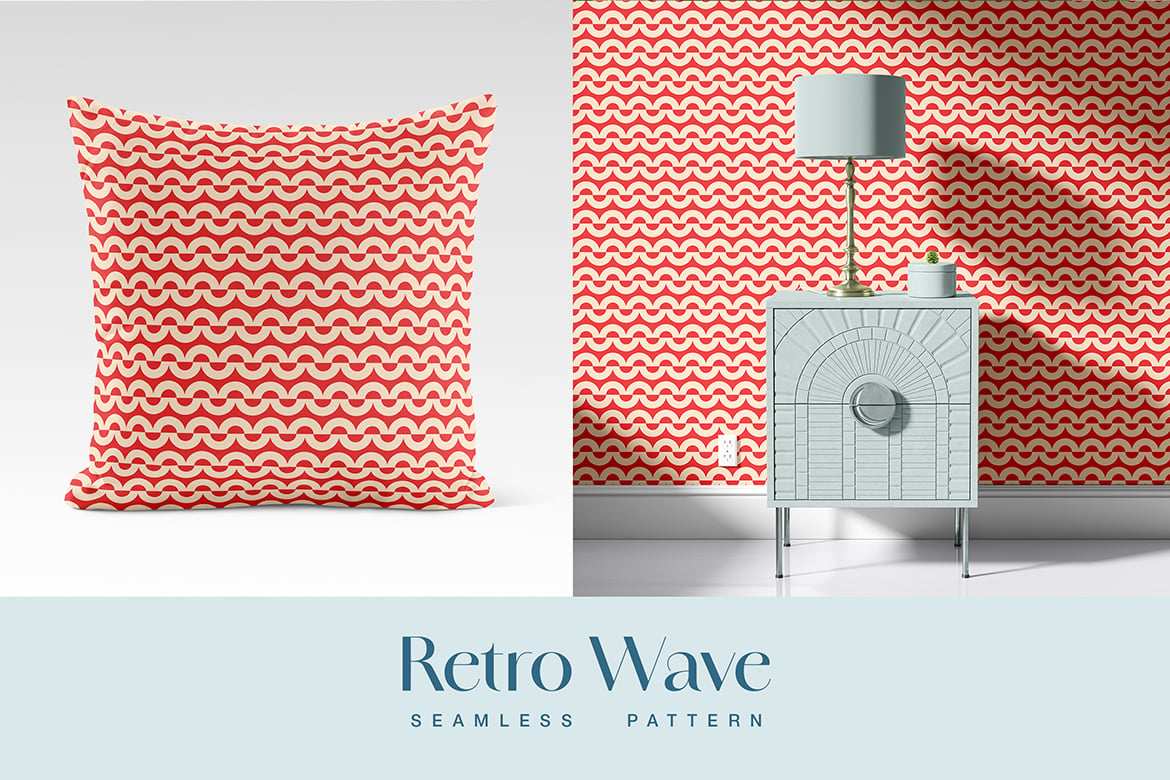 复古波浪线条纹理图案 Retro Wave Pattern Background Textures插图1 复古波浪线条纹理图案 Retro Wave Pattern Background Textures