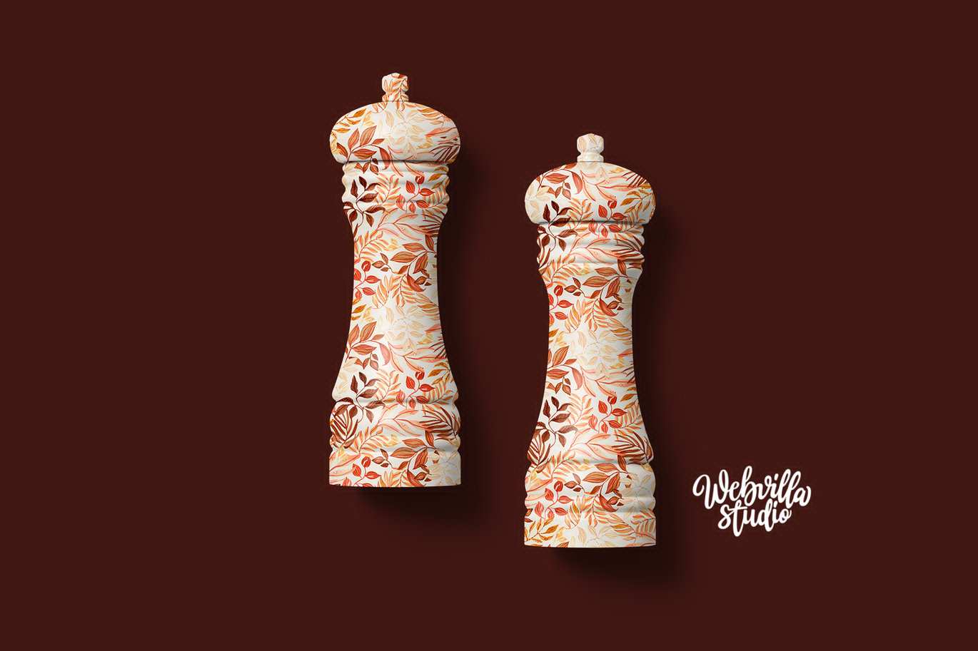 %title插图%num 秋叶水彩晕染图案背景 Autumn Leaves Watercolor Pattern Background