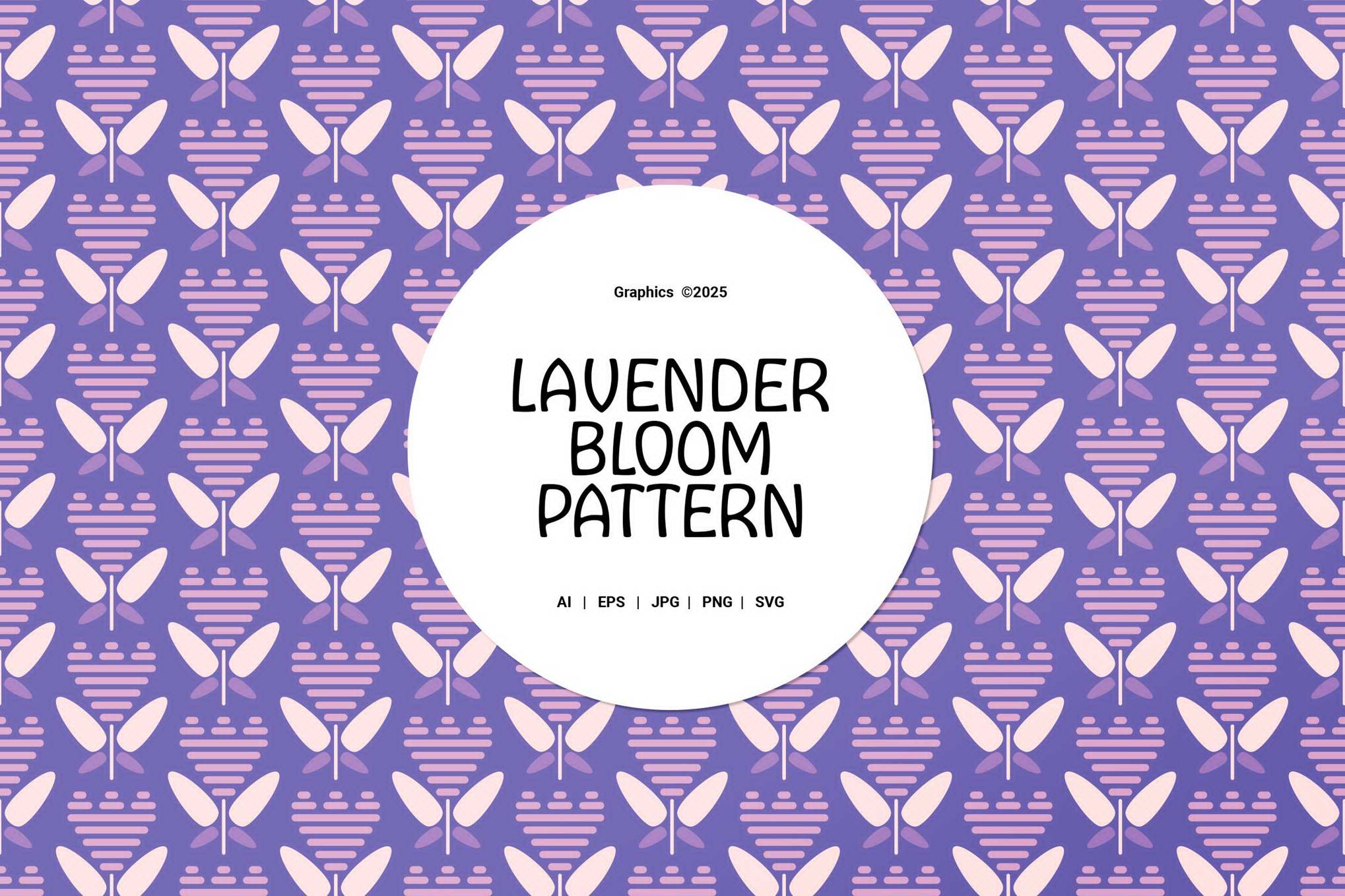 薰衣草花开矢量图案纹理 Lavender Bloom Pattern Background Textures插图 薰衣草花开矢量图案纹理 Lavender Bloom Pattern Background Textures