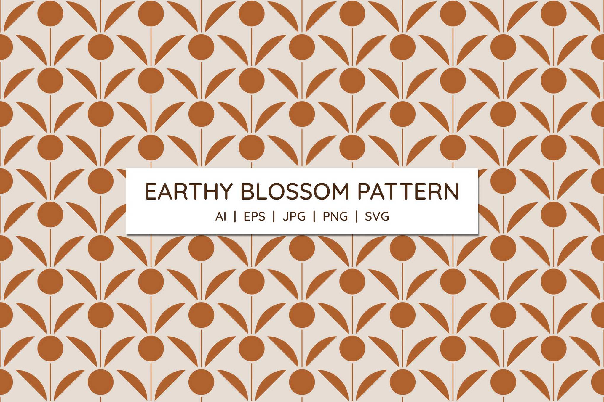 大地色系花卉植物图案 Earthy Blossom Pattern Background Textures插图 大地色系花卉植物图案 Earthy Blossom Pattern Background Textures