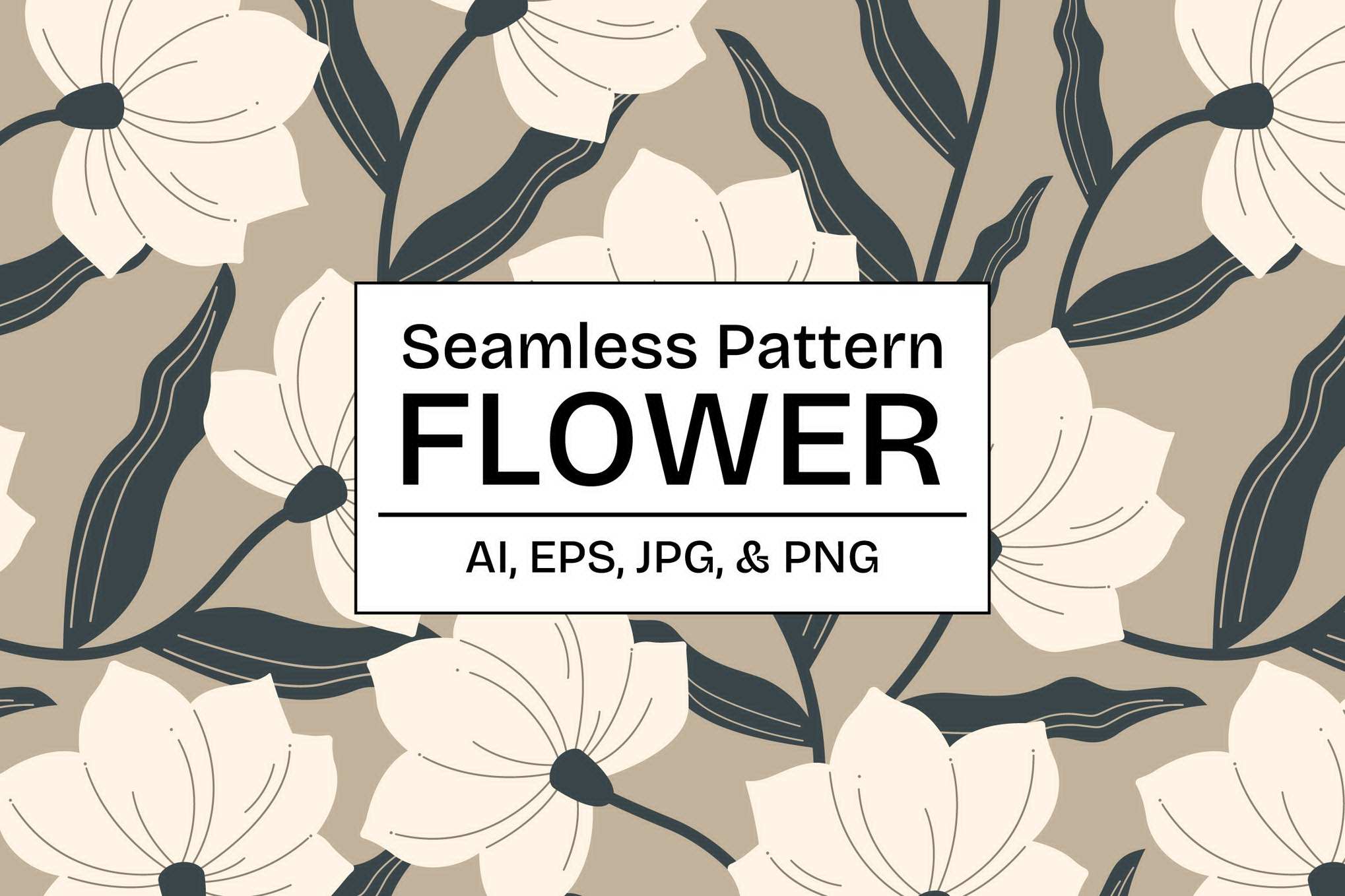 棕调简约扁平花卉图案 Brown Simple Flat Flower Pattern Background Textures插图 棕调简约扁平花卉图案 Brown Simple Flat Flower Pattern Background Textures