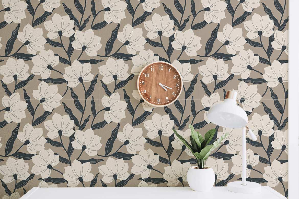 棕调简约扁平花卉图案 Brown Simple Flat Flower Pattern Background Textures插图2 棕调简约扁平花卉图案 Brown Simple Flat Flower Pattern Background Textures